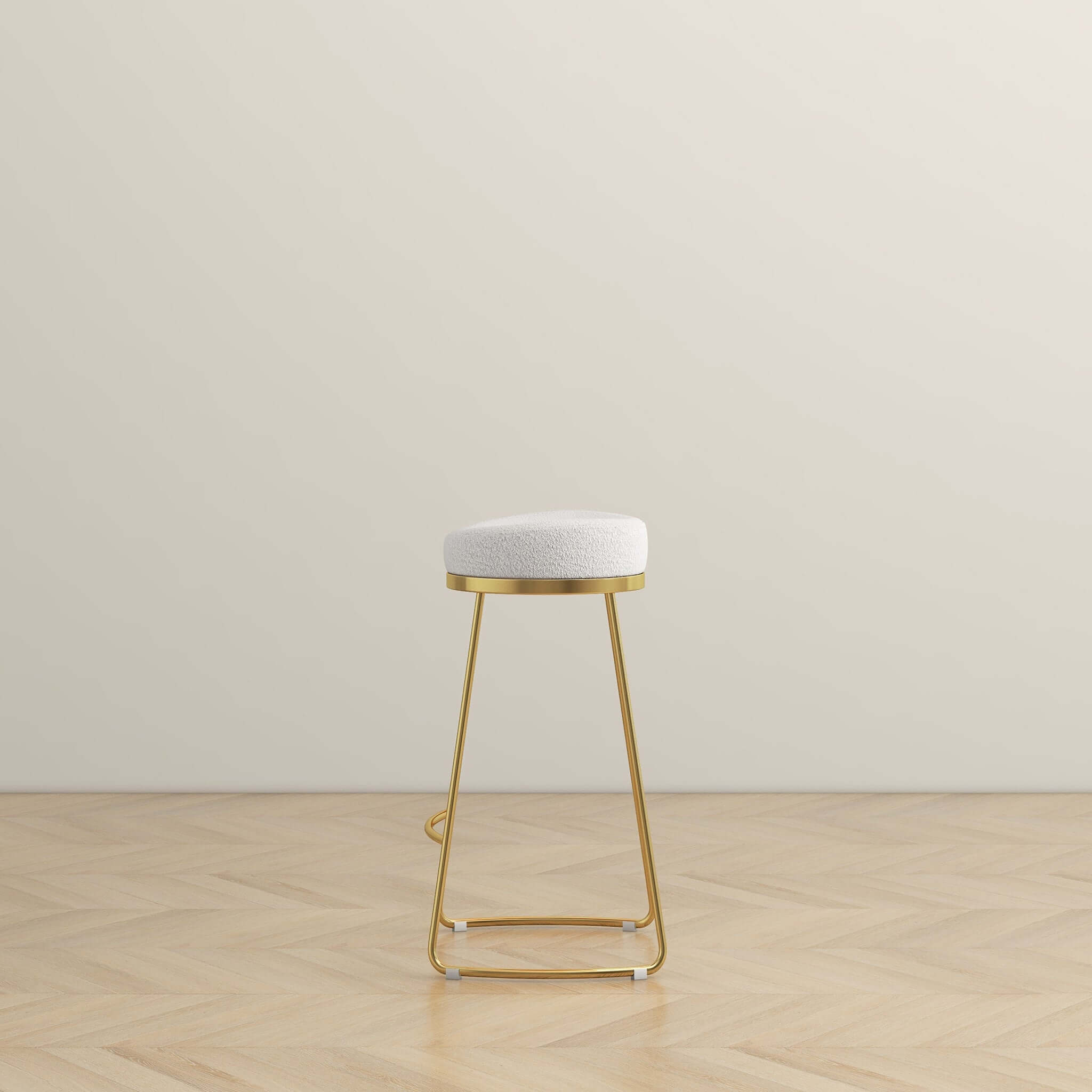 Atlas Beige Boucle Counter Stool