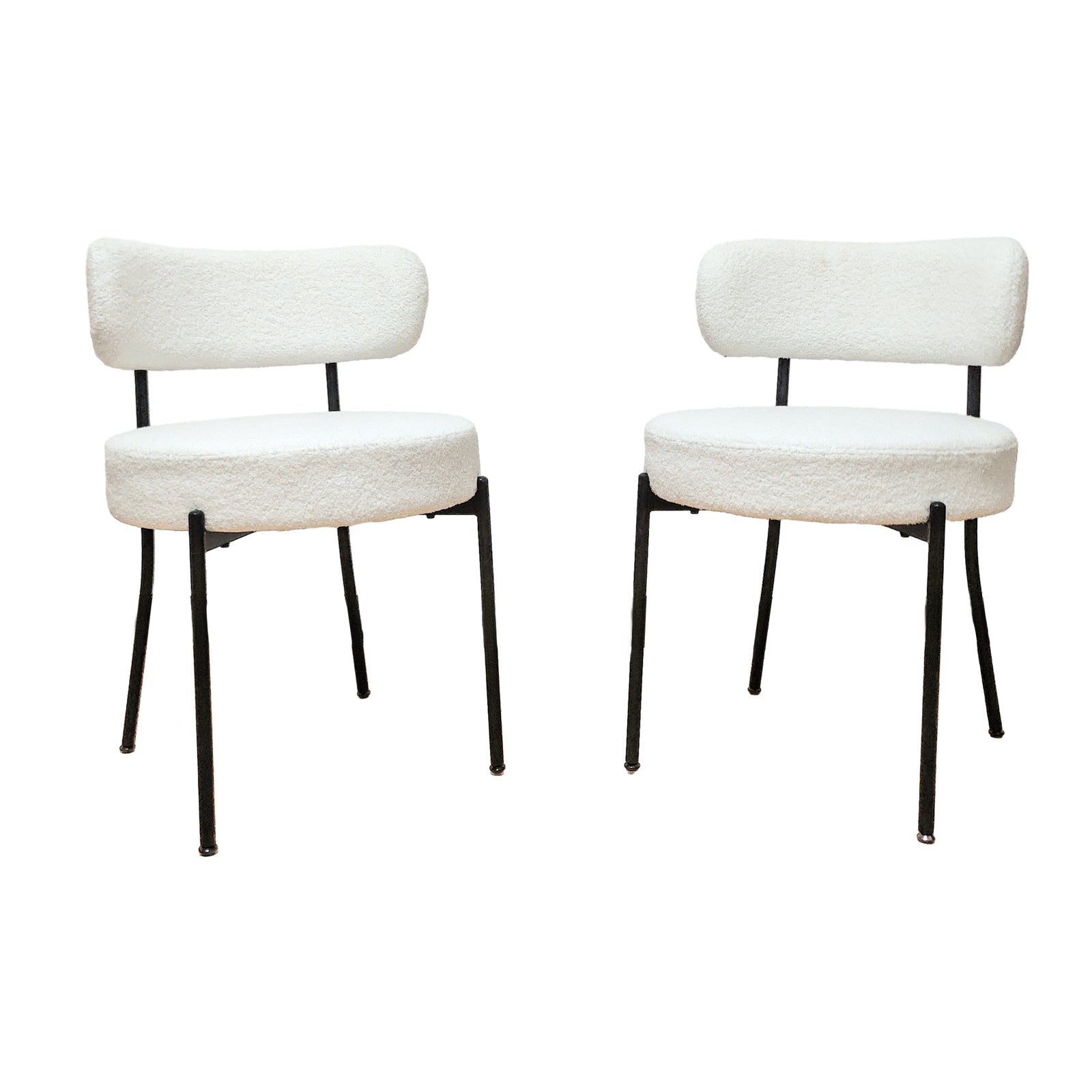 Besta Modern White Velvet Dining Chair - Set of 2