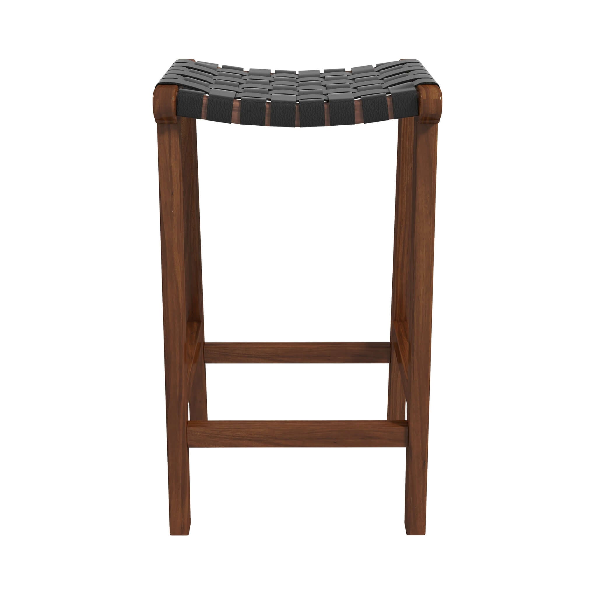 Briosco Black Leather Bar Stool