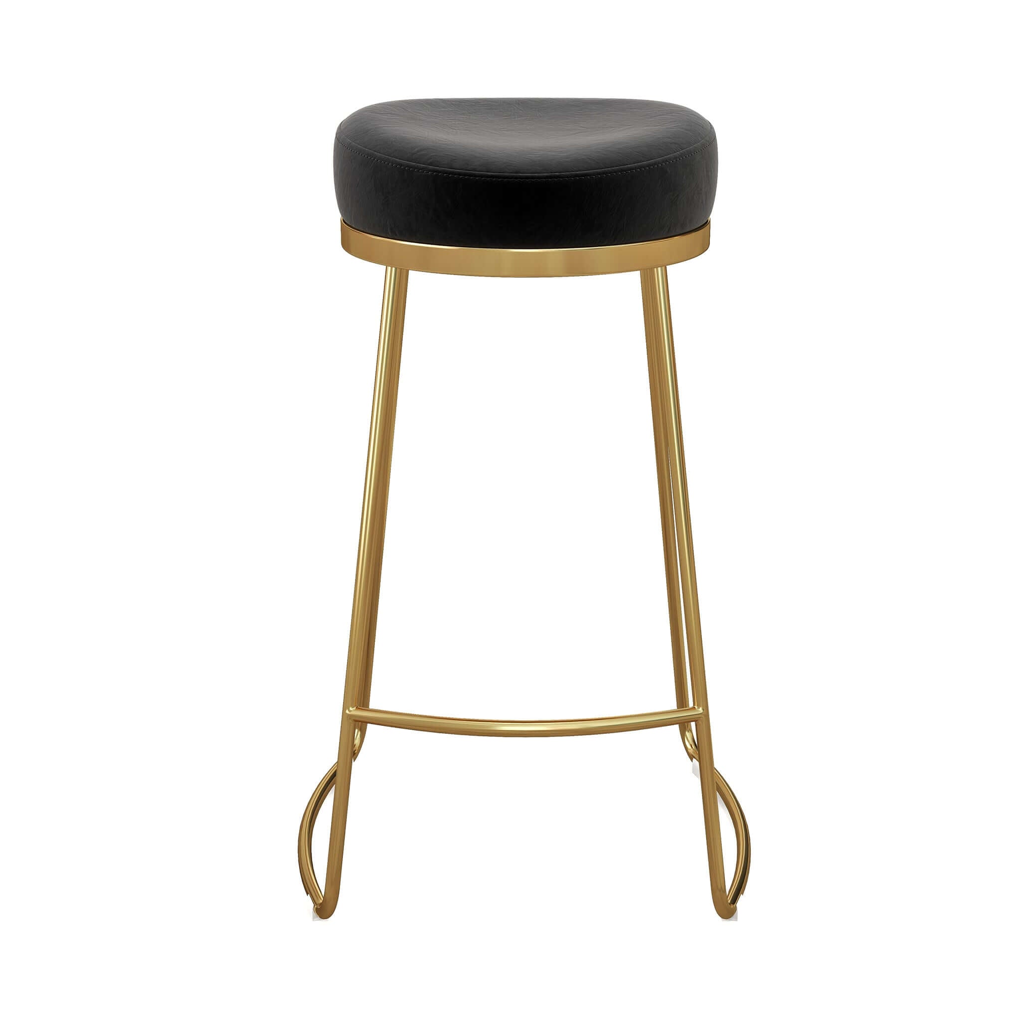 Atlas Black Velvet Counter Stool