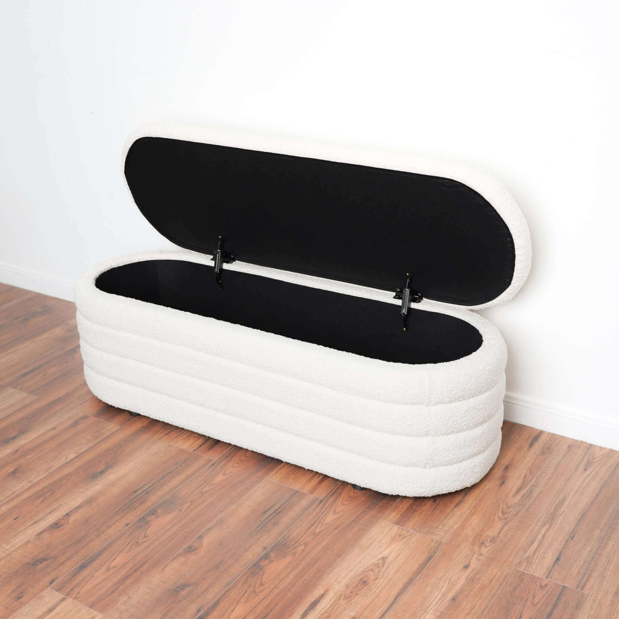 Curran Boucle Storage Bench