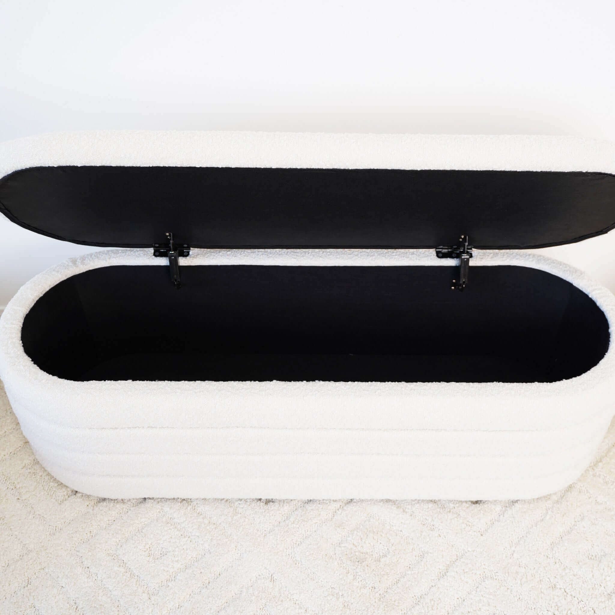 Curran Boucle Storage Bench