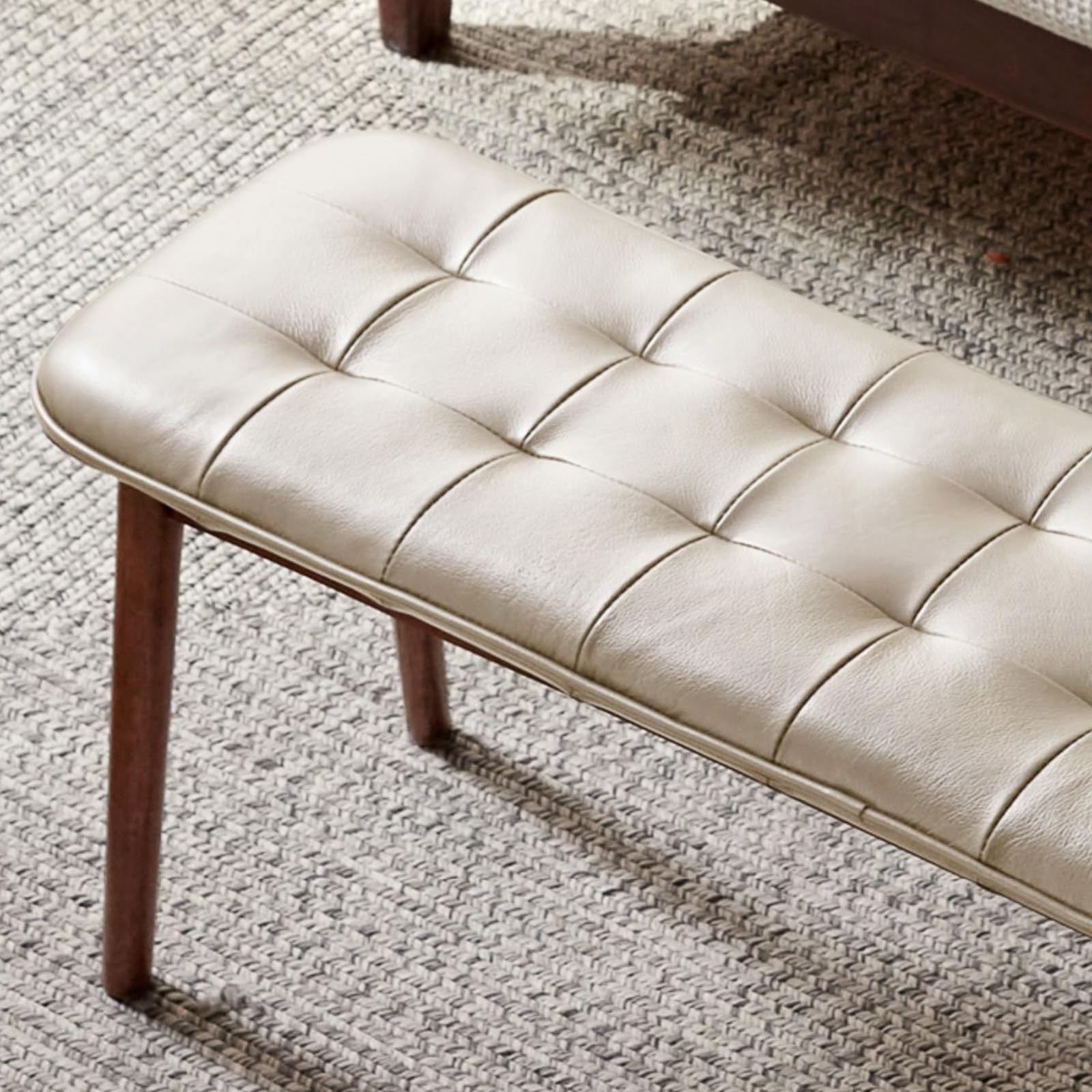 Burrow Natural Oak Wood Bench