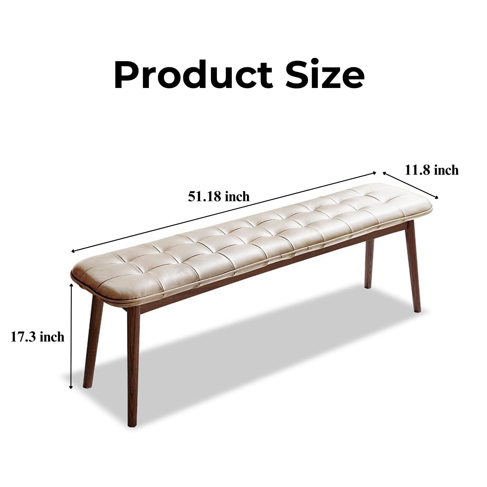 Burrow Natural Oak Wood Bench