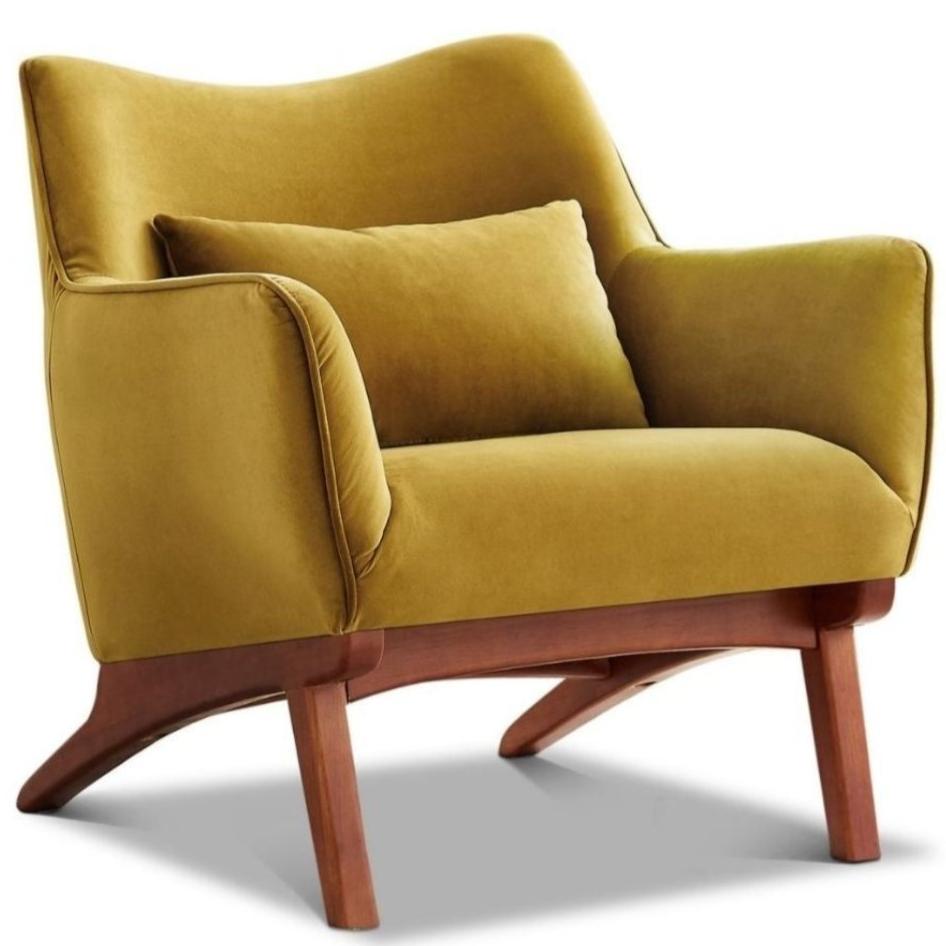 Casper Gold Velvet Lounge Chair