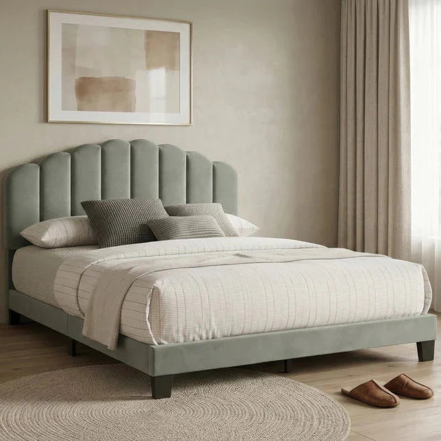 Christi Light Gray Queen Bed