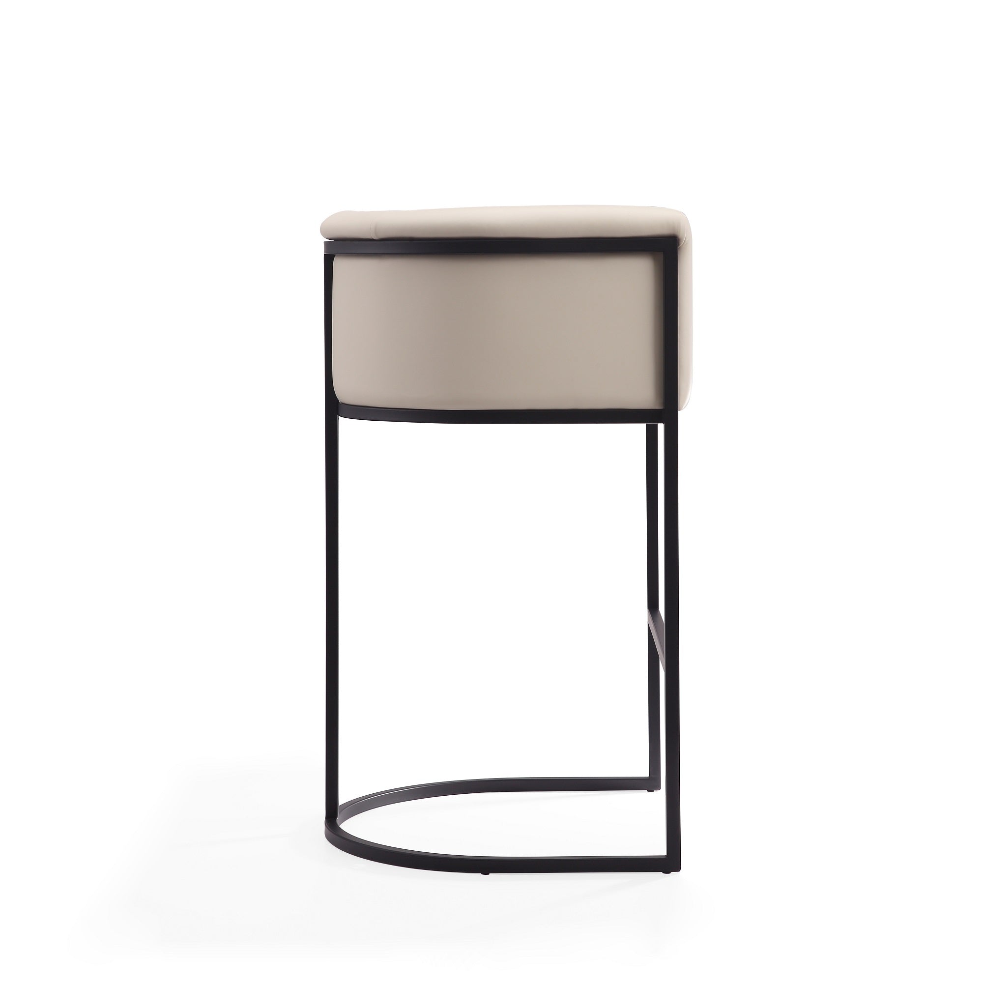 Cosmopolitan Modern Cream Vegan Leather Barstool