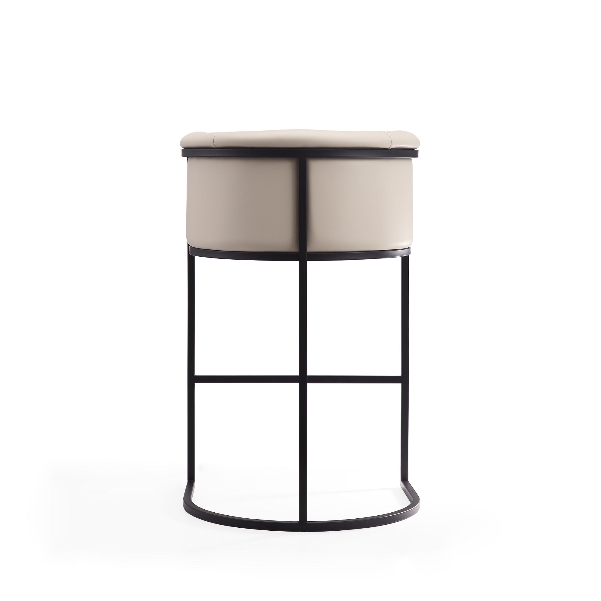 Cosmopolitan Modern Cream Vegan Leather Barstool