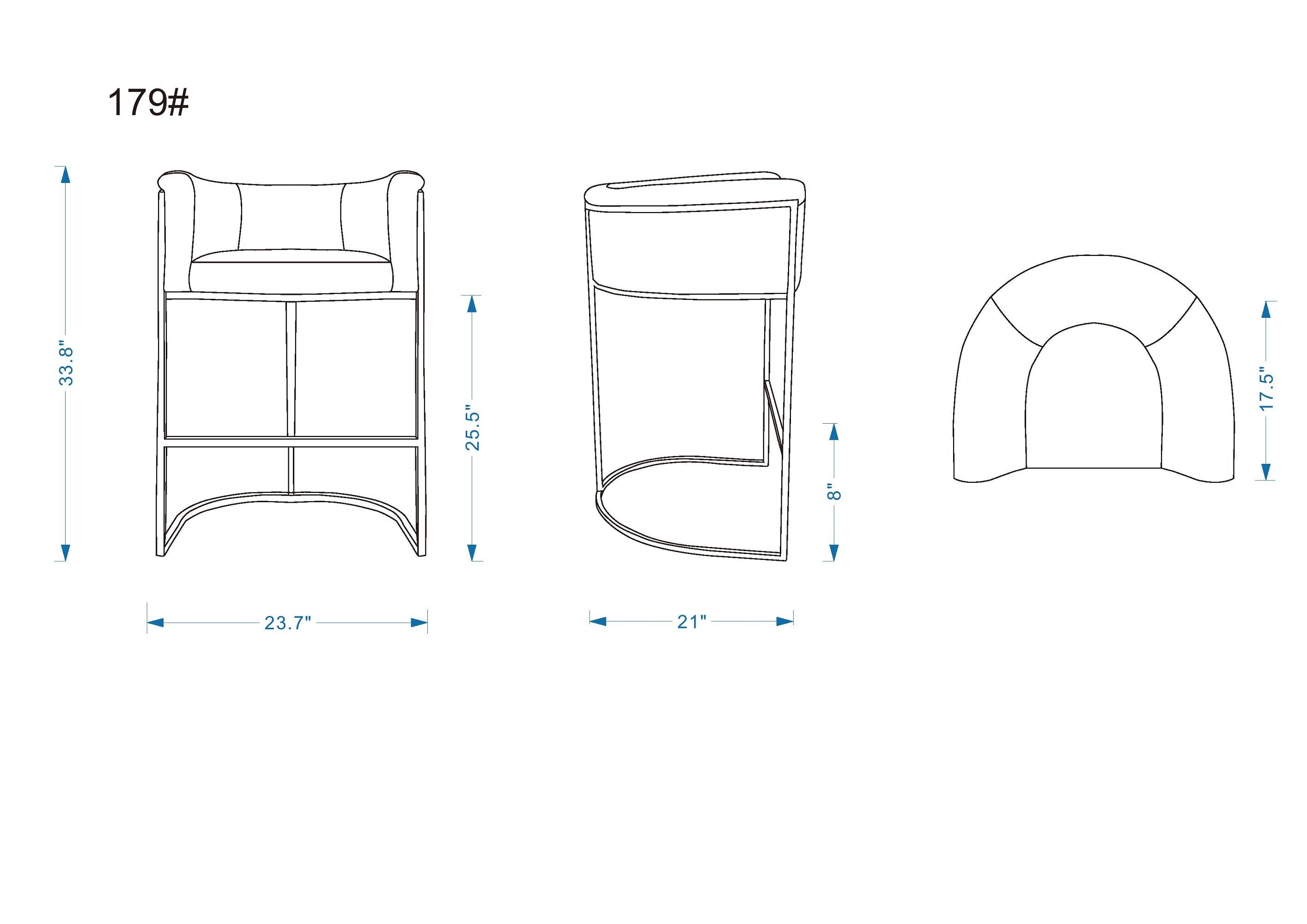 Cosmopolitan Upholstered Counter Stool with Backrest - Camel