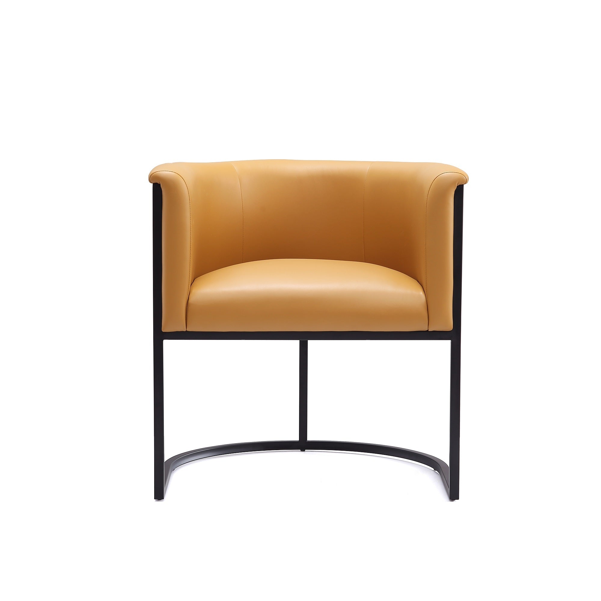 Cosmopolitan Modern Camel Vegan Leather Dining Chair