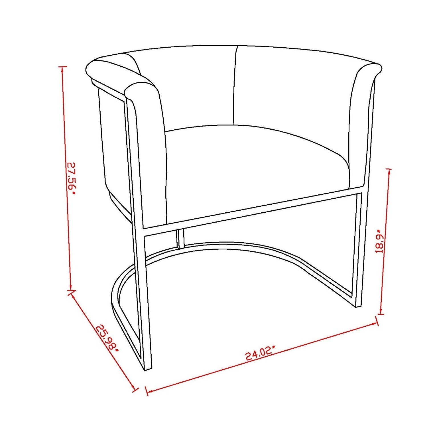 Cosmopolitan Modern Camel Vegan Leather Dining Chair