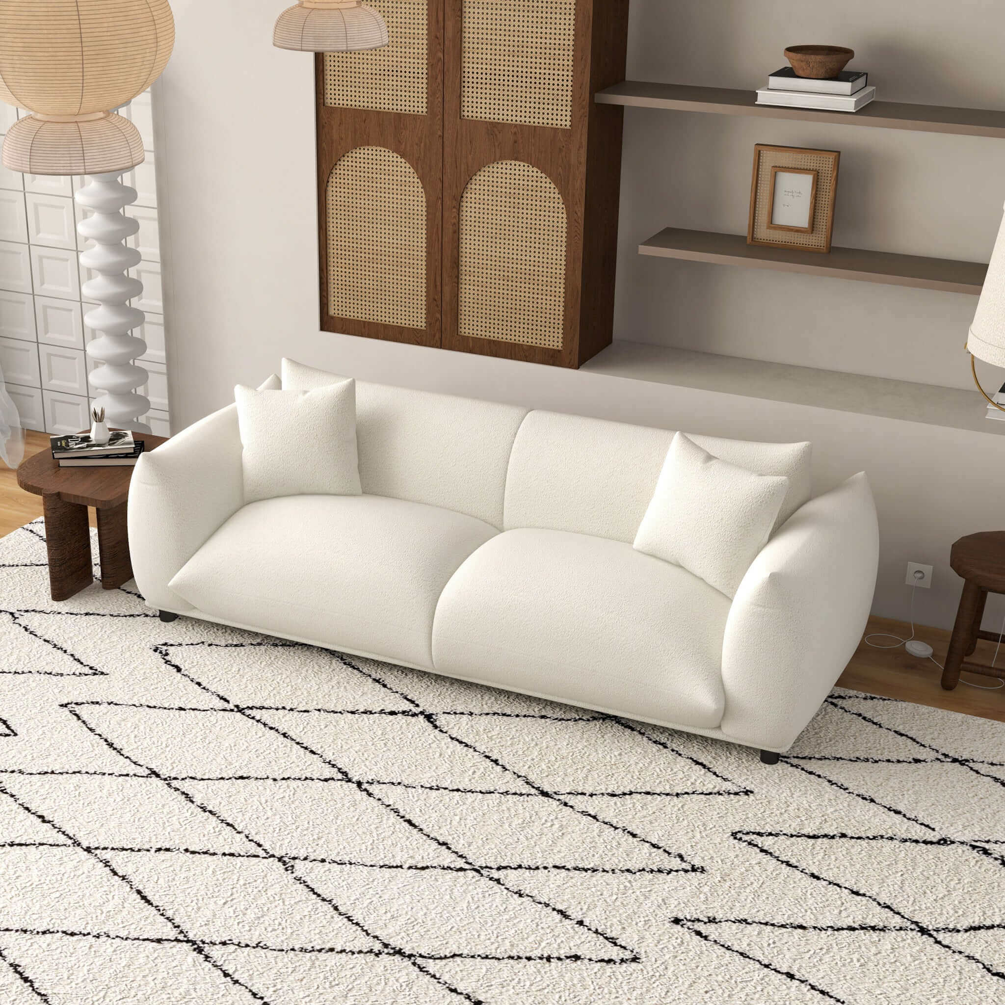 Marguerite Cream Boucle Sofa