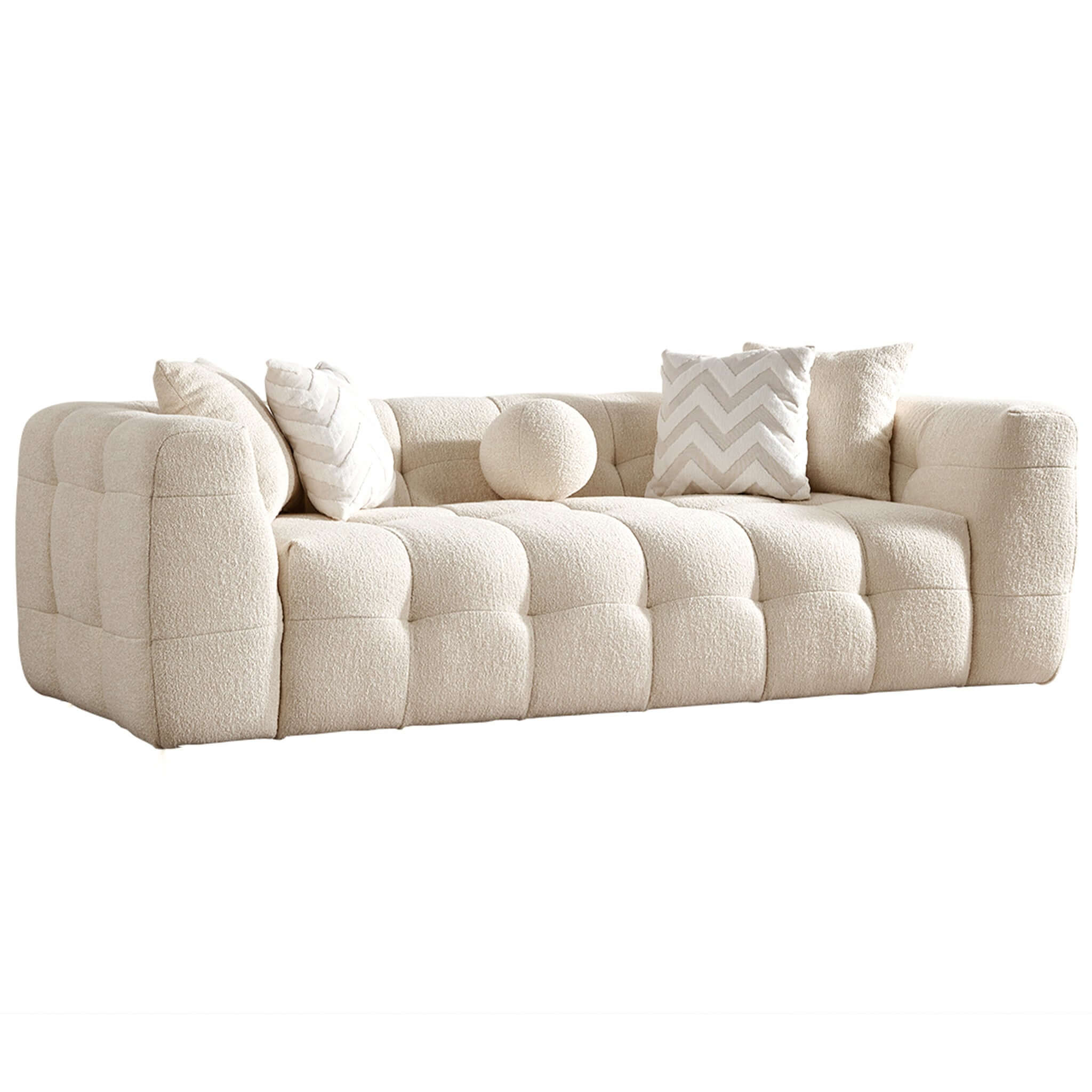 Arhaus Ivory Boucle Sofa