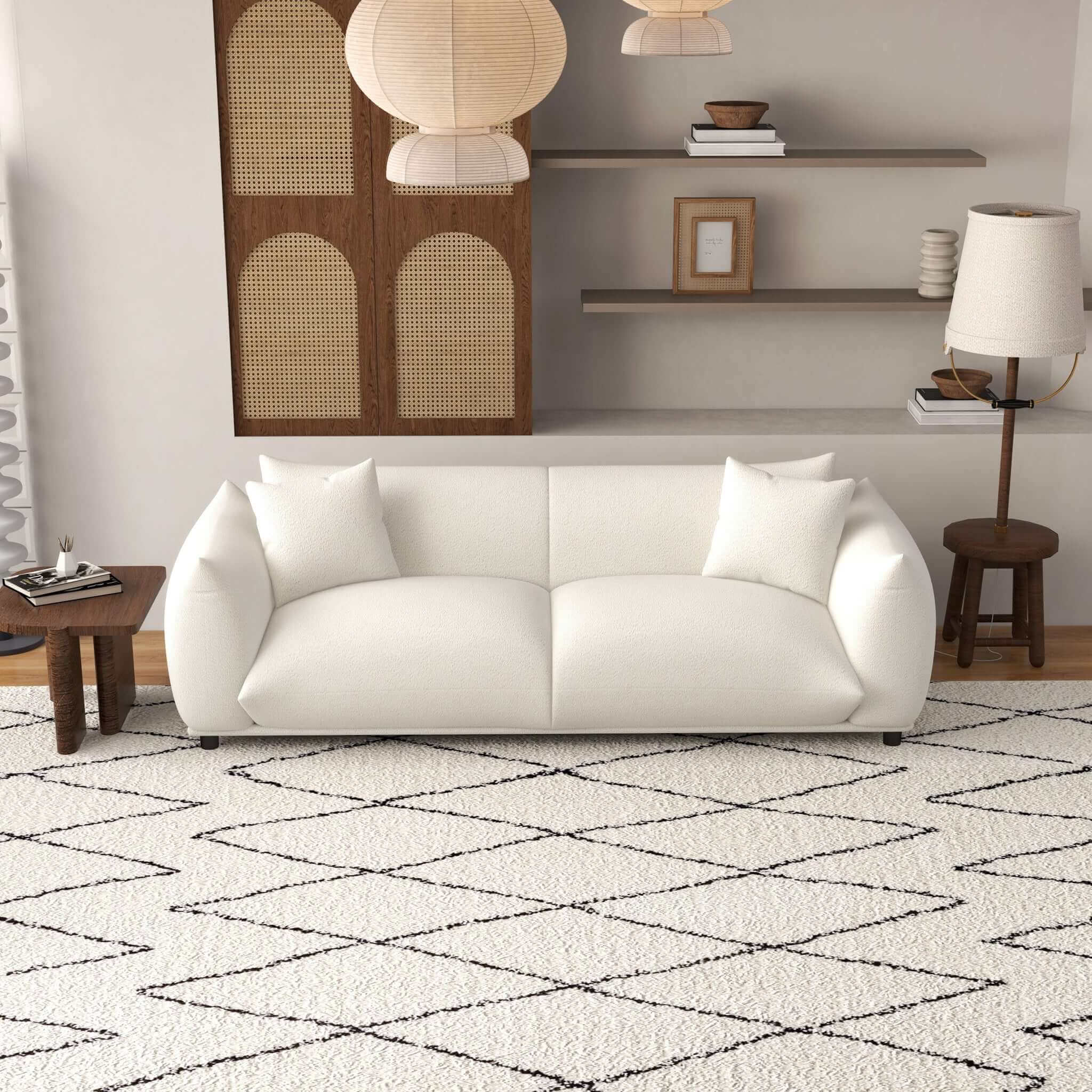 Marguerite Cream Boucle Sofa