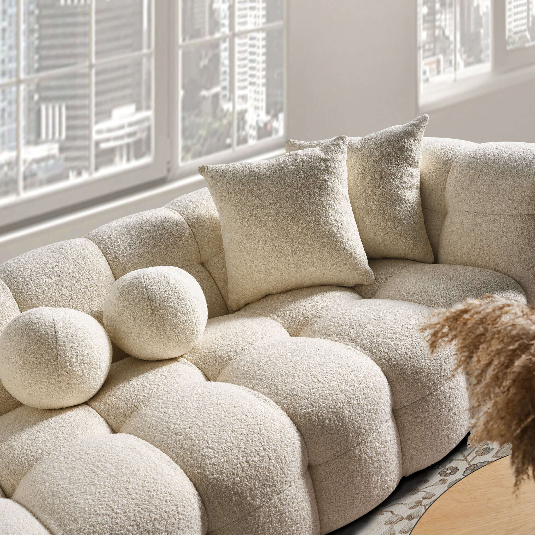 Arhaus Ivory Boucle Sofa