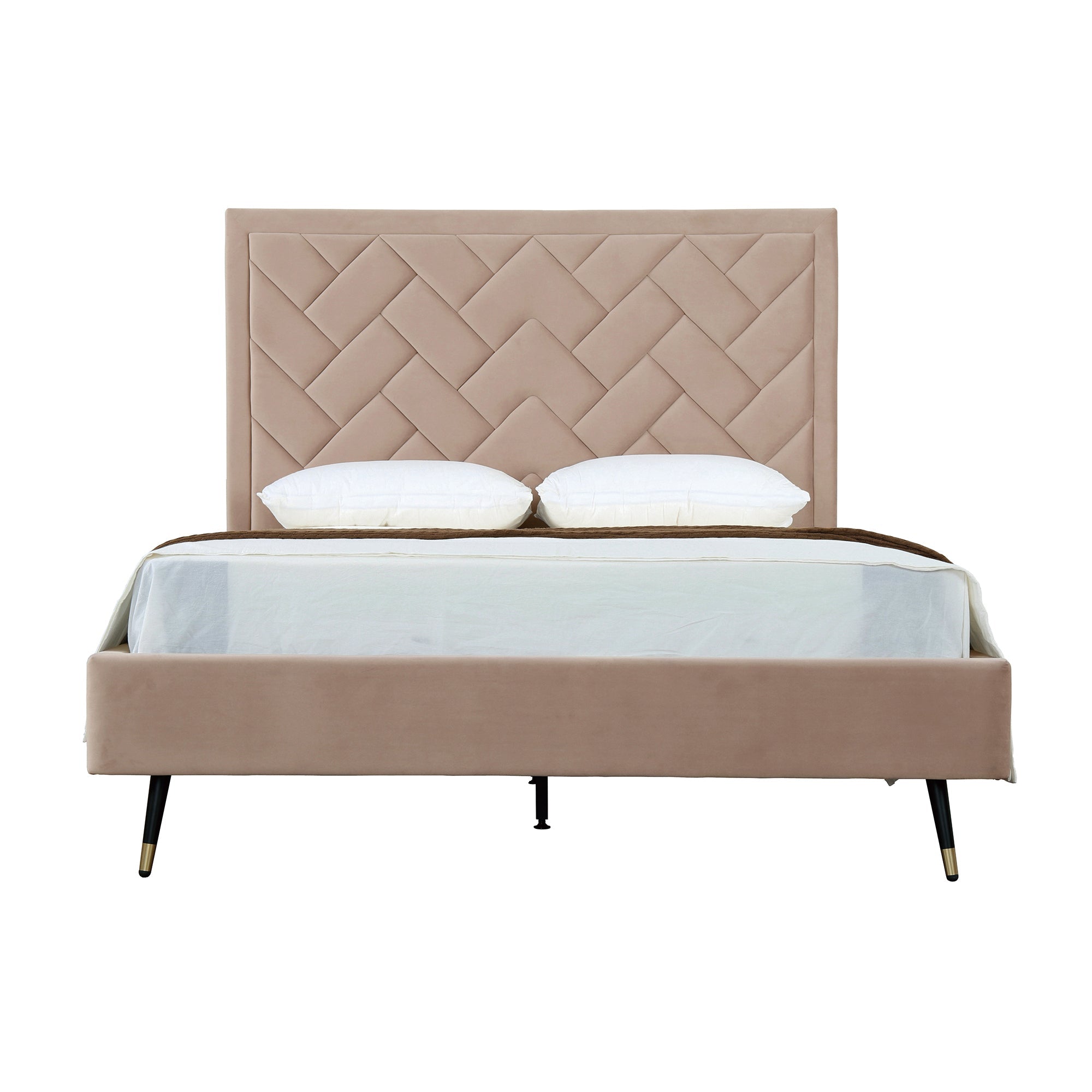 Crosby Queen-Size Bed in Nude