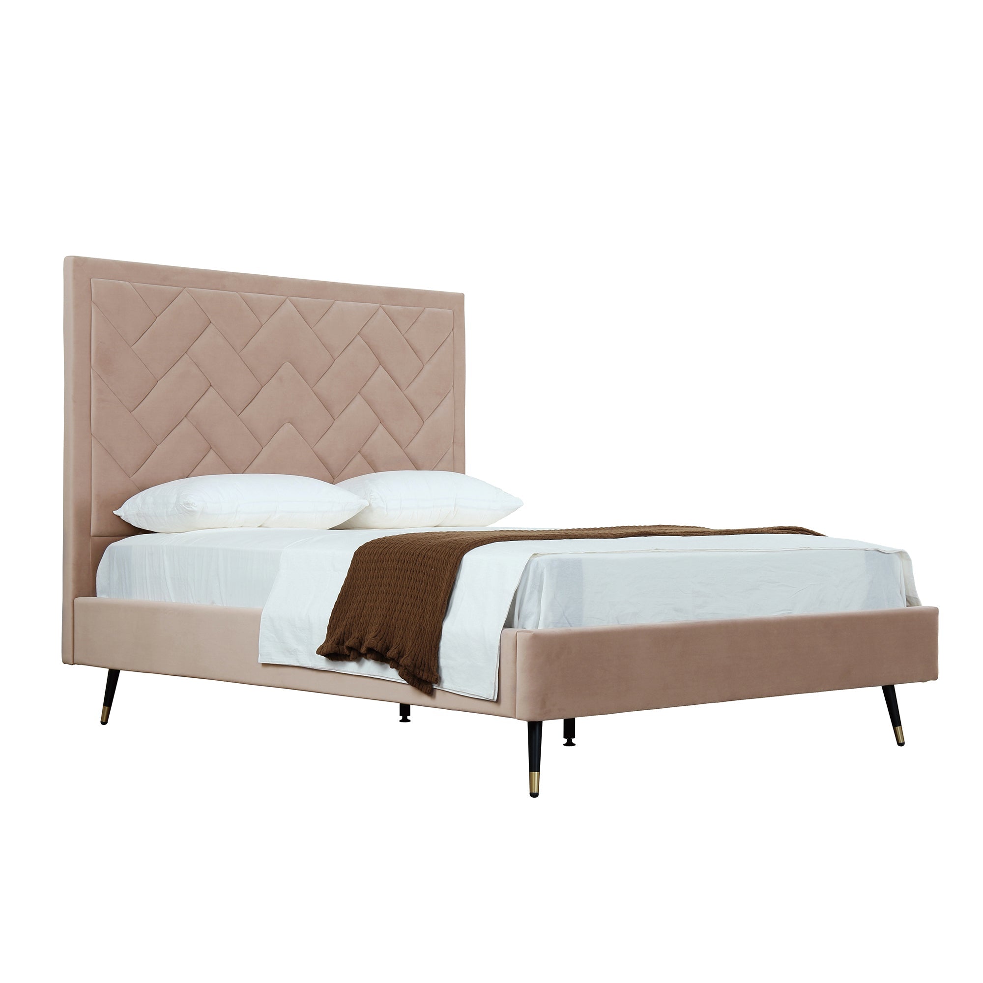 Crosby Queen-Size Bed in Nude