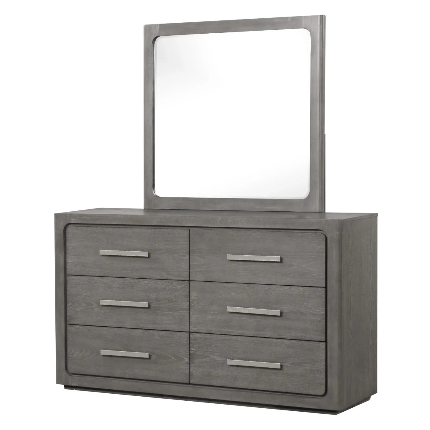 Crowthorne Contemporary Warm Gray Rubberwood Dresser by Furniture of America