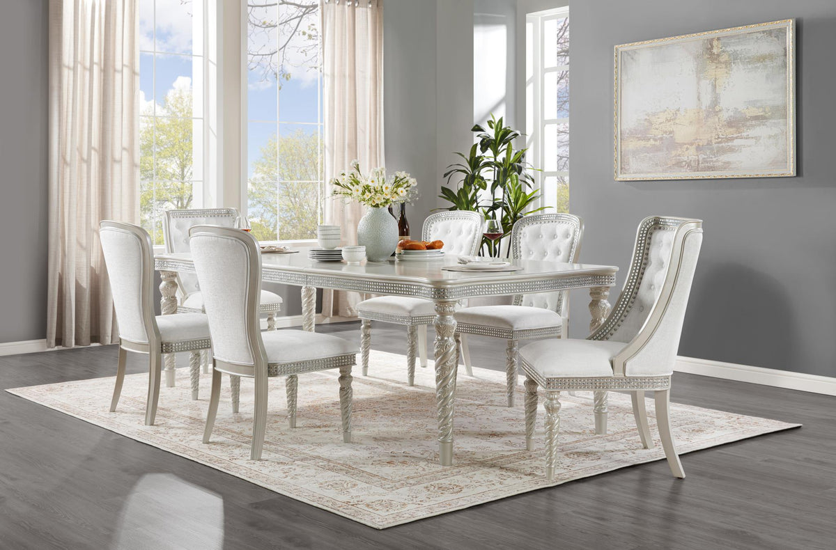 Silver Dining Table & Chair Collection