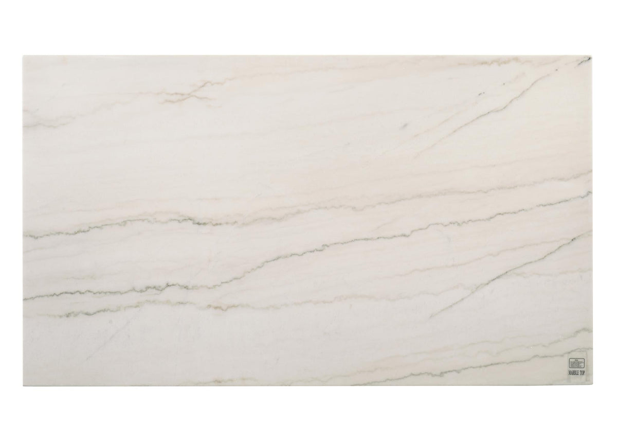Dark Dry Brush Dining Set with Bianco Crown Marble Top
