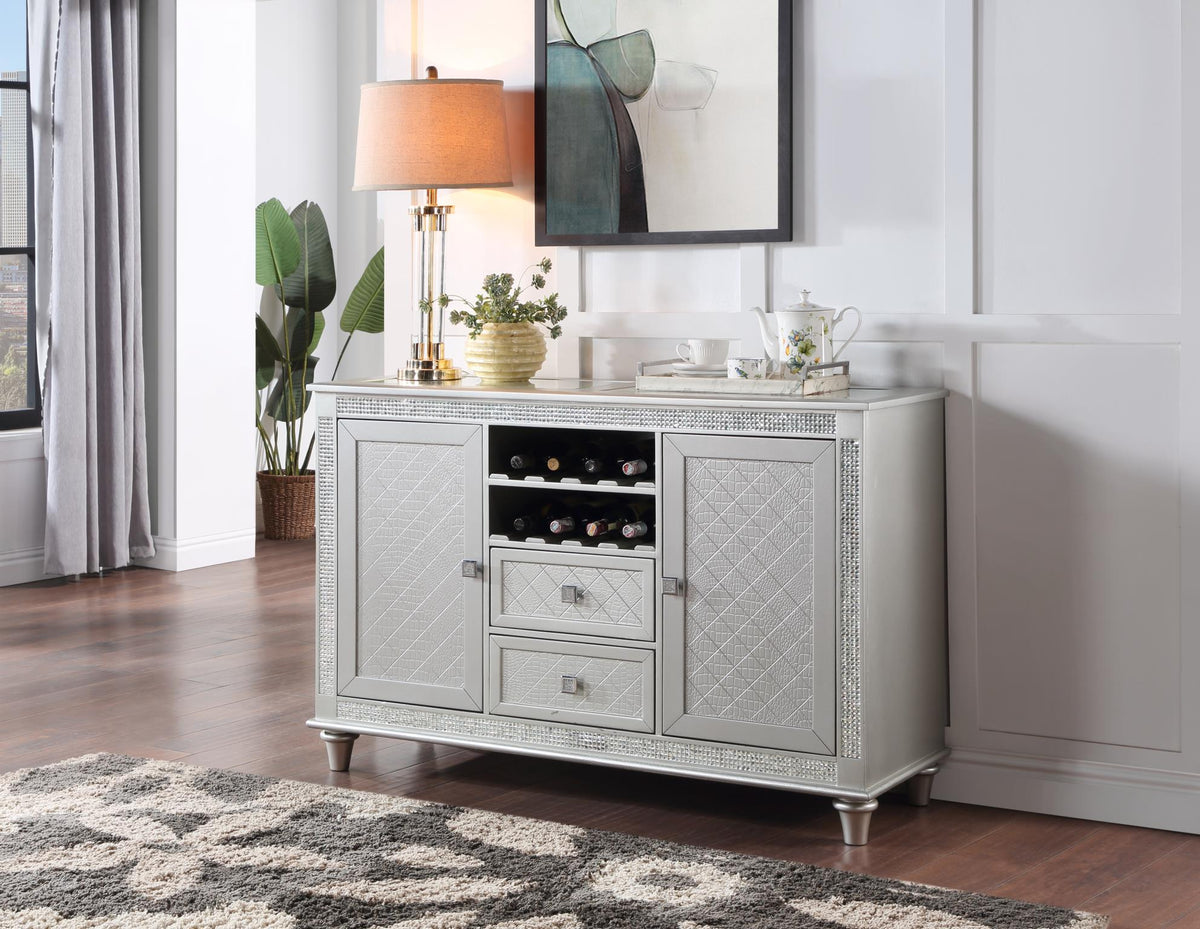 Silver Shimmer Rectangular Dining Collection