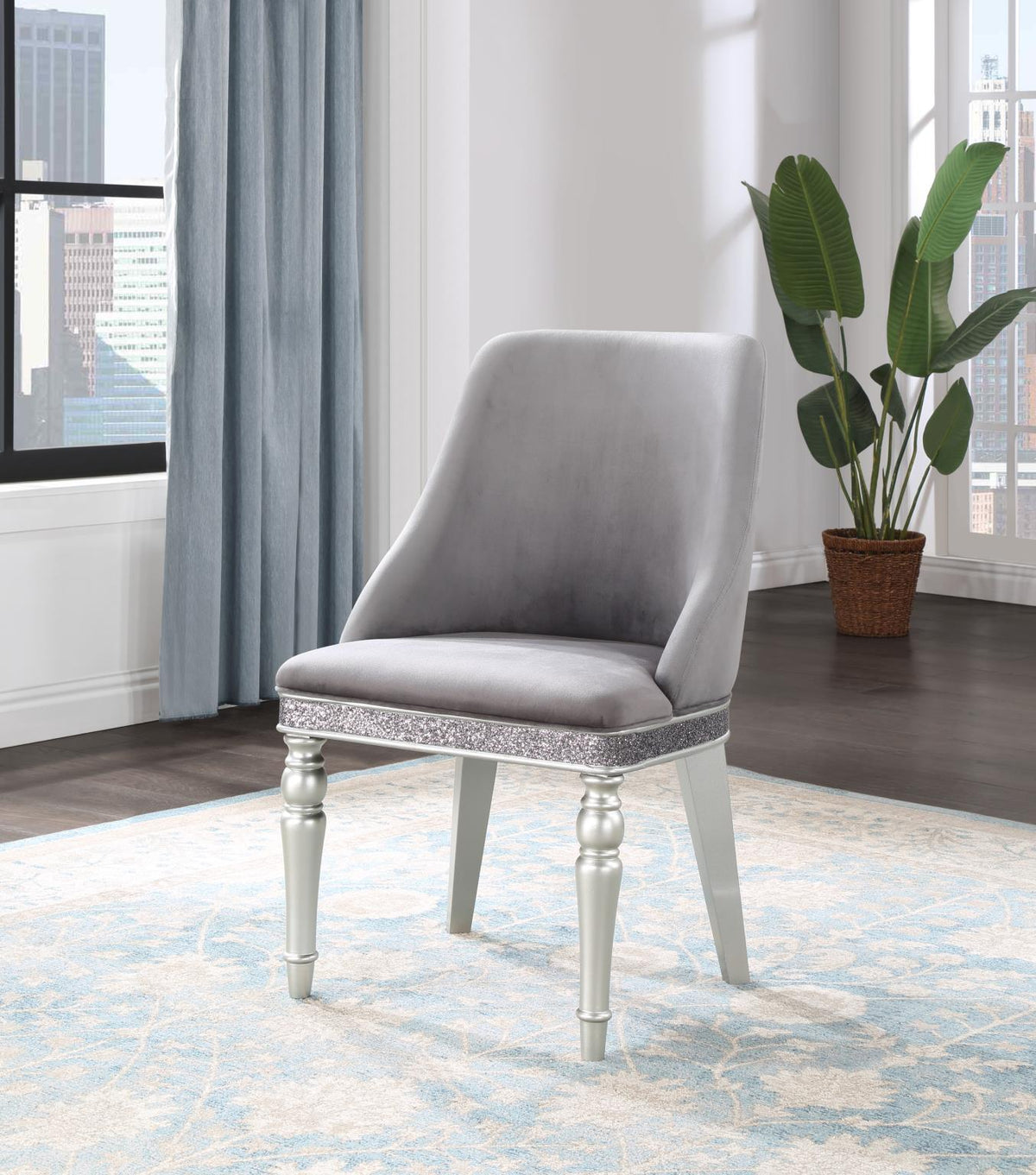 Silver Shimmer Oval Dining Collection