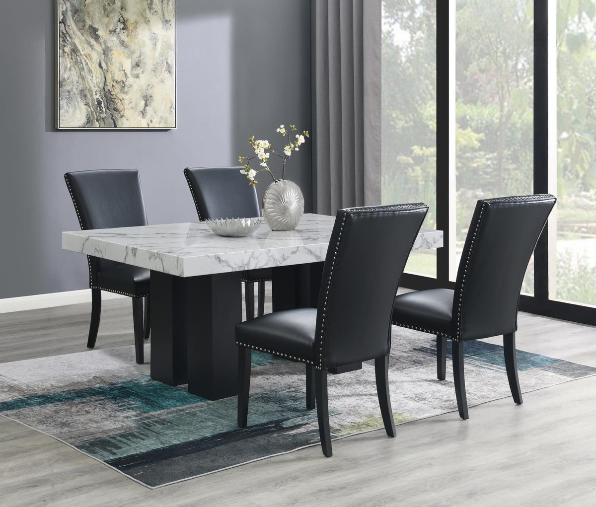 Dining Table with Choice of 5 Chair Colors