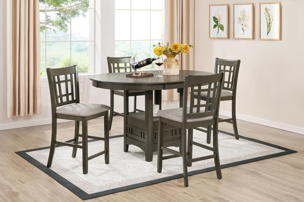 Gray Counter-Height Extension Dining Set