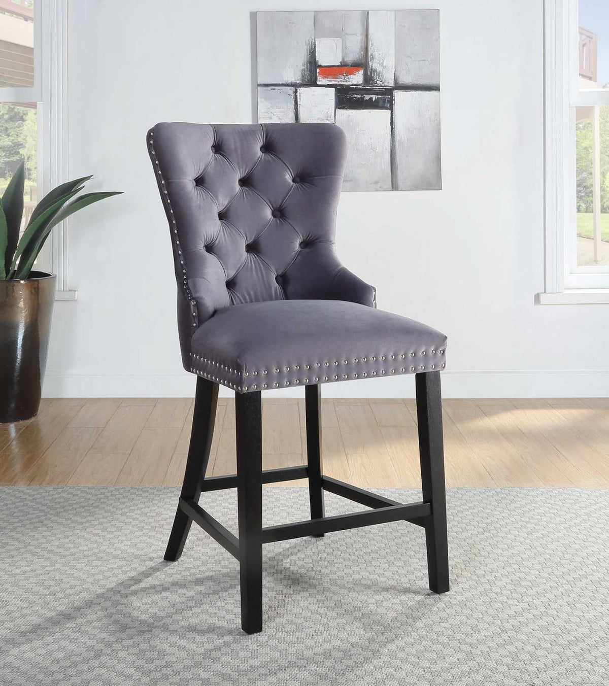 Velvet Counter Chairs (4 Colors)
