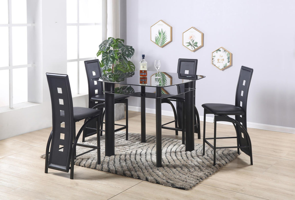 Black Pub Table & Chair Set