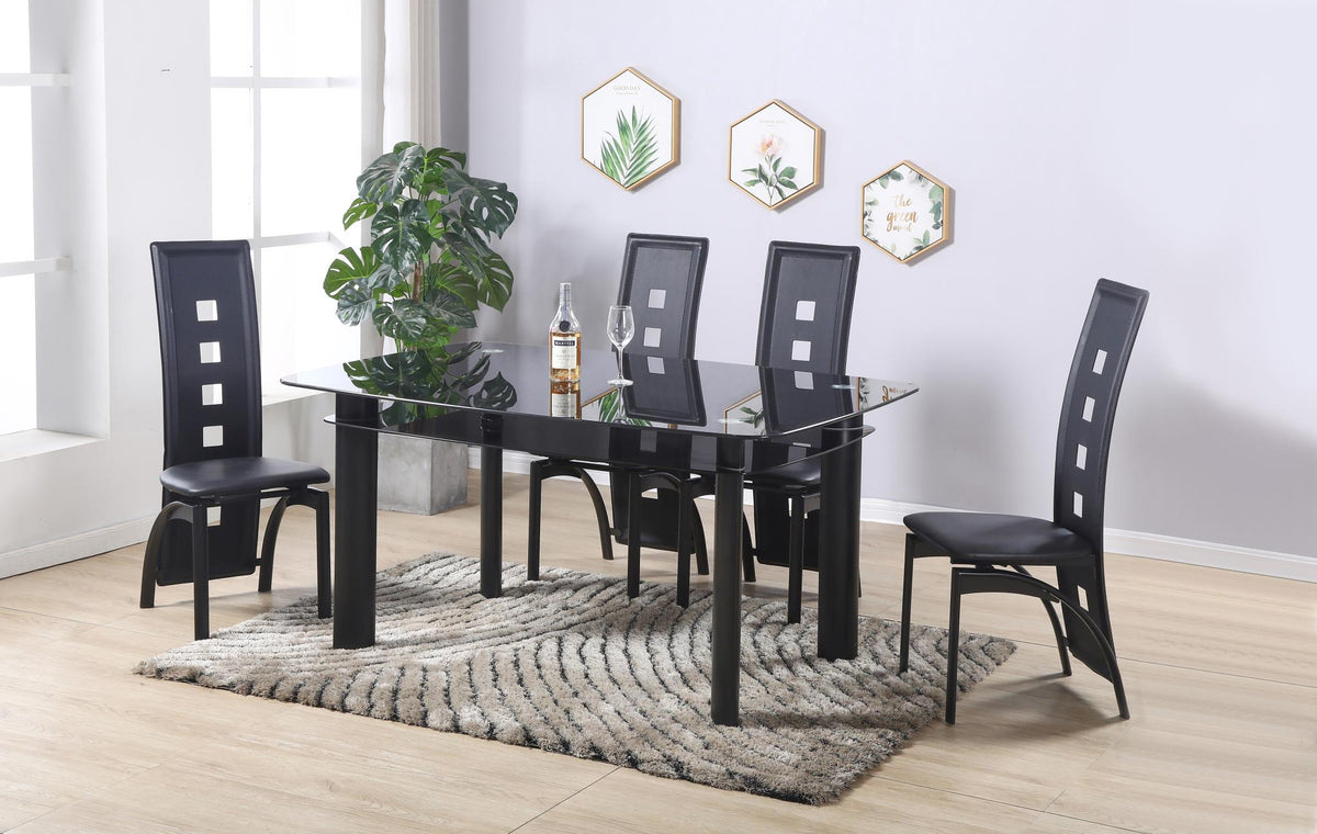 Black Dinette Table & Chairs