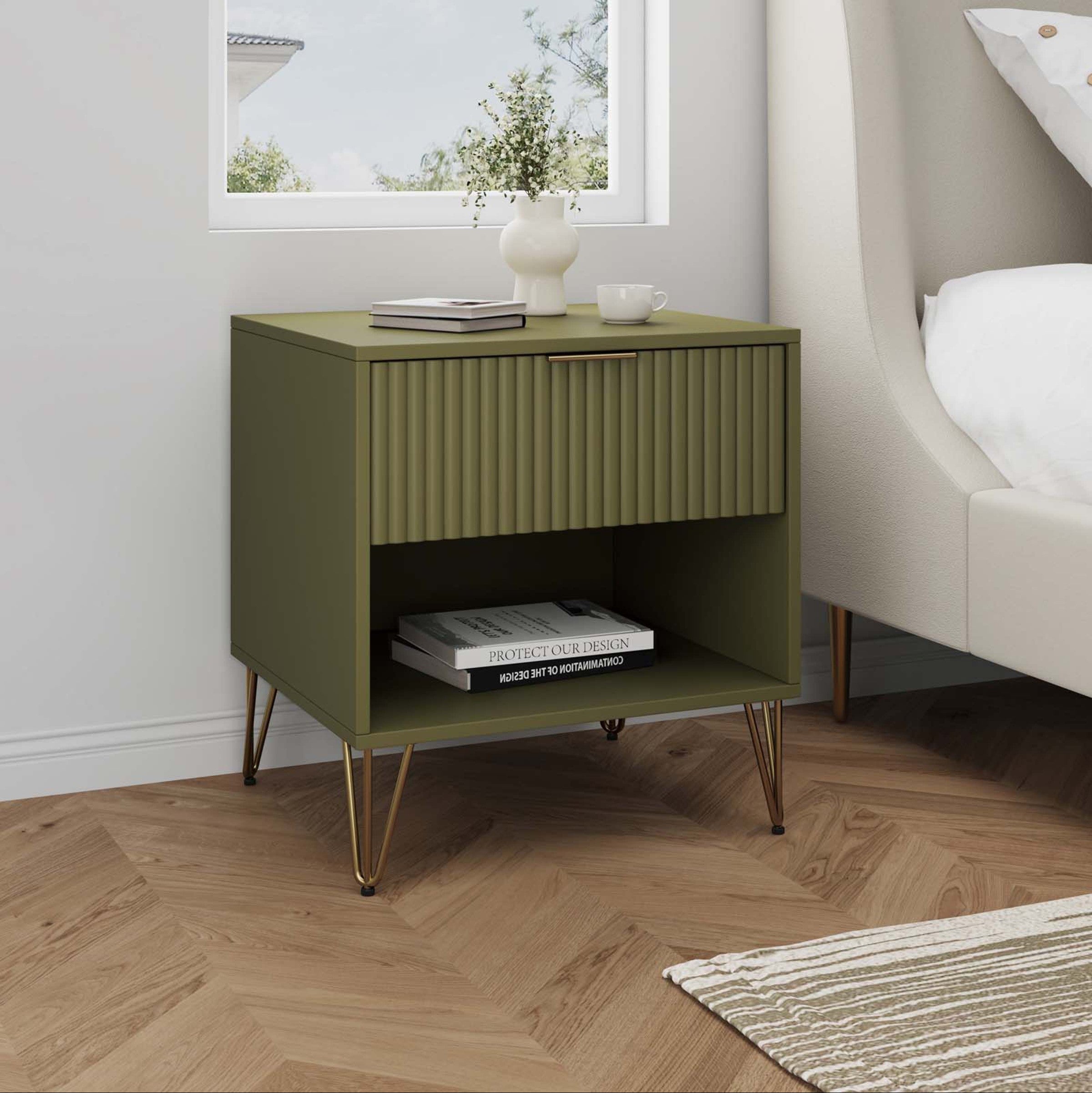 DUMBO 1.0 Nightstand in Olive Green