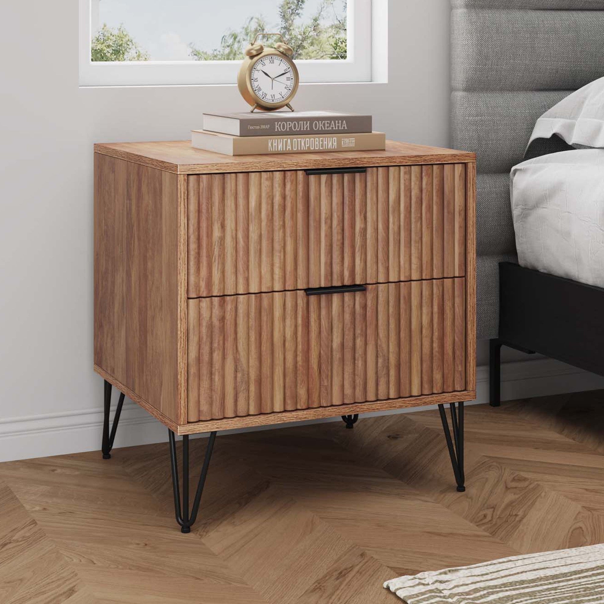 Dumbo 2.0 Modern Golden Brown Nightstand