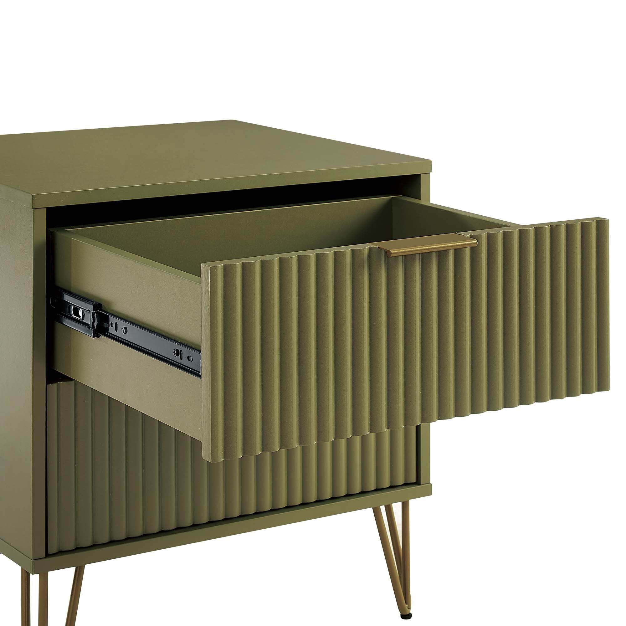 DUMBO 2.0 Nightstand in Olive Green