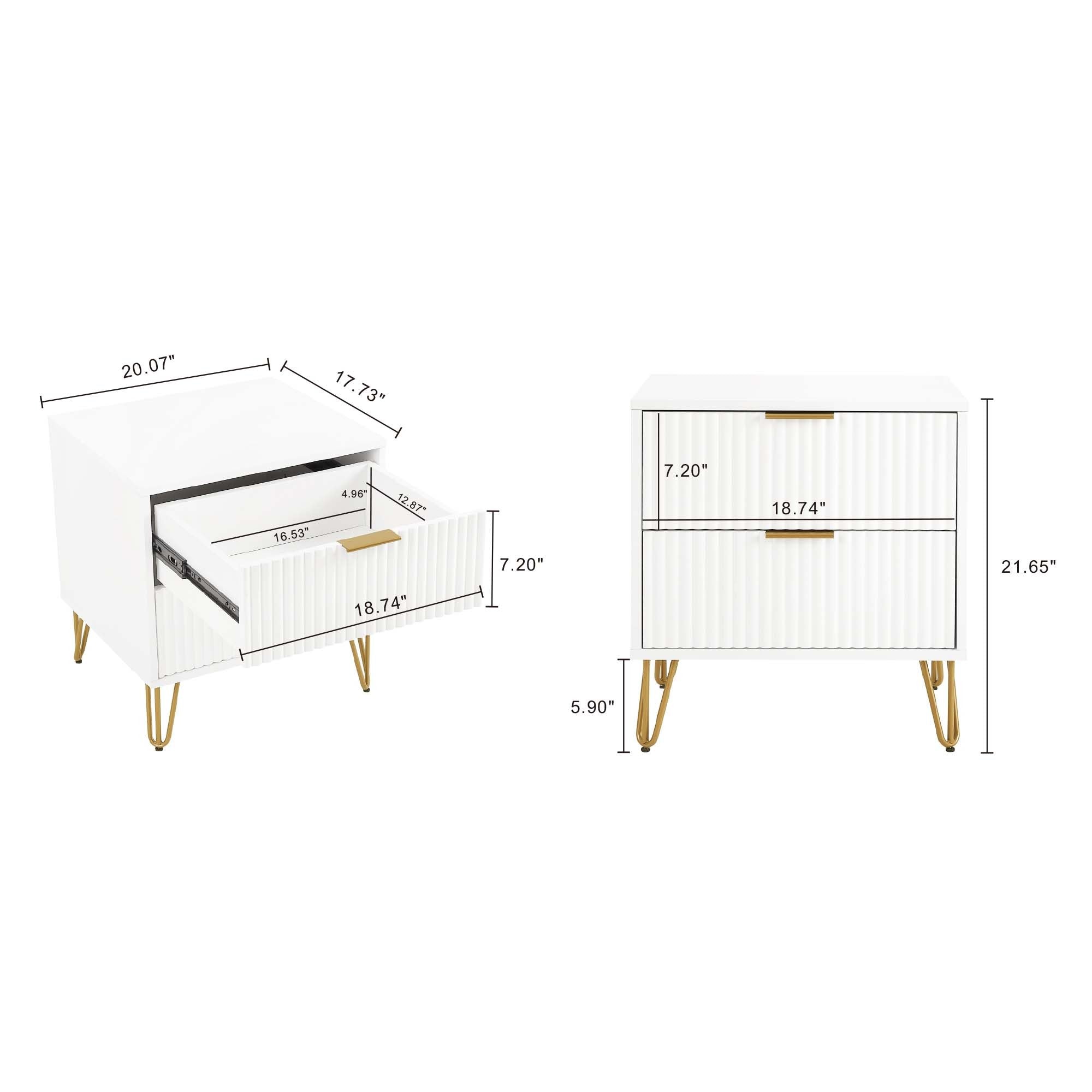 DUMBO 2.0 Nightstand in White