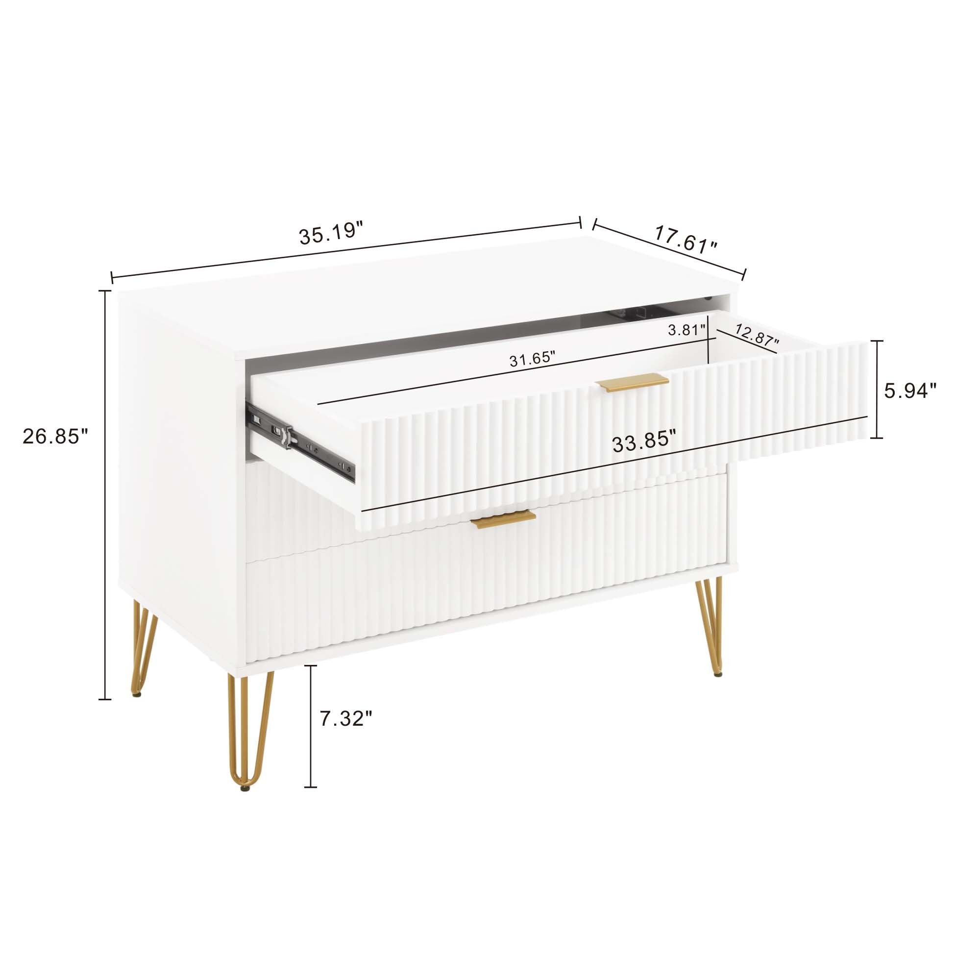 DUMBO 3-Drawer Dresser - White
