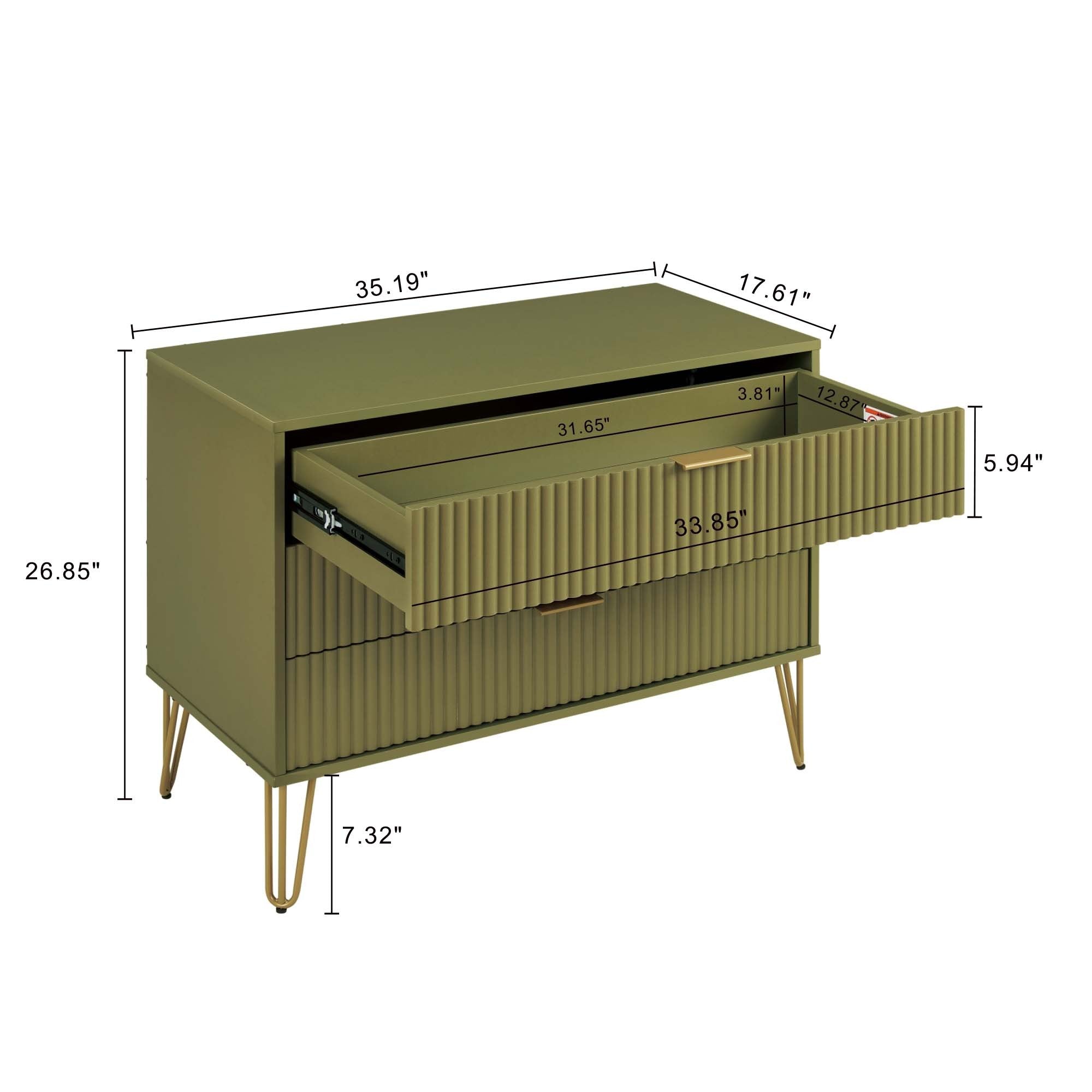Dumbo Modern Olive Green Dresser