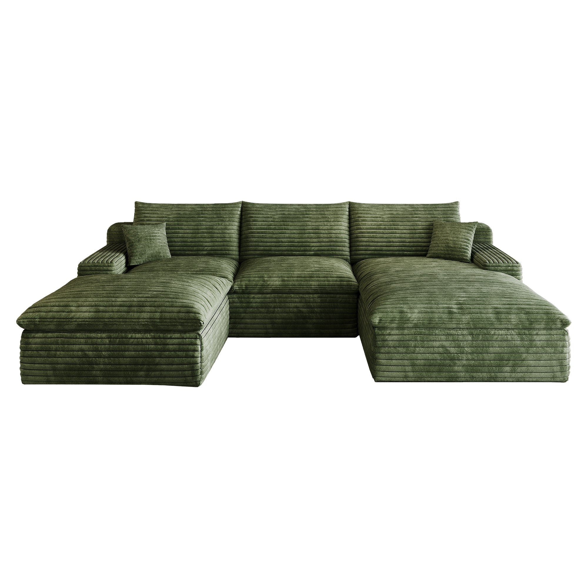 Dalia Green Corduroy Modular Sofa