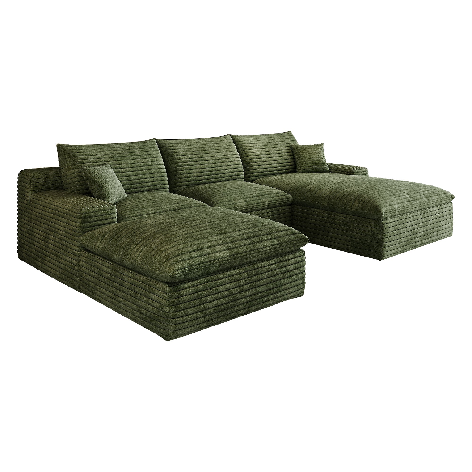 Dalia Green Corduroy Modular Sofa