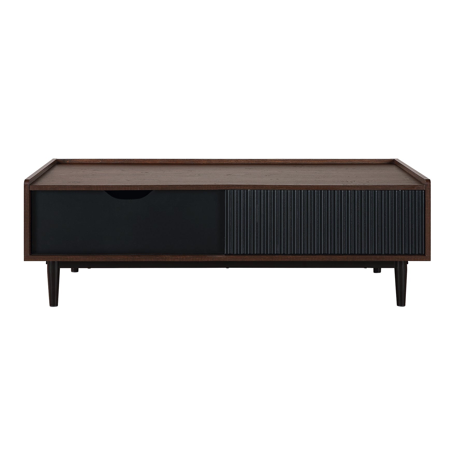 Duane Coffee Table in Dark Brown and Black