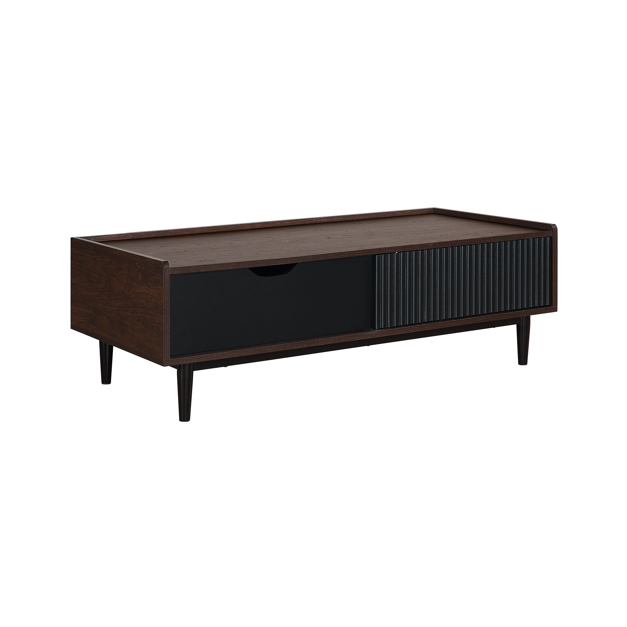 Duane Coffee Table in Dark Brown and Black