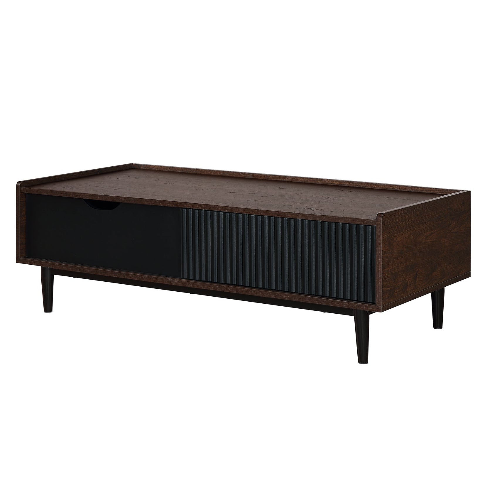 Duane Coffee Table in Dark Brown and Black