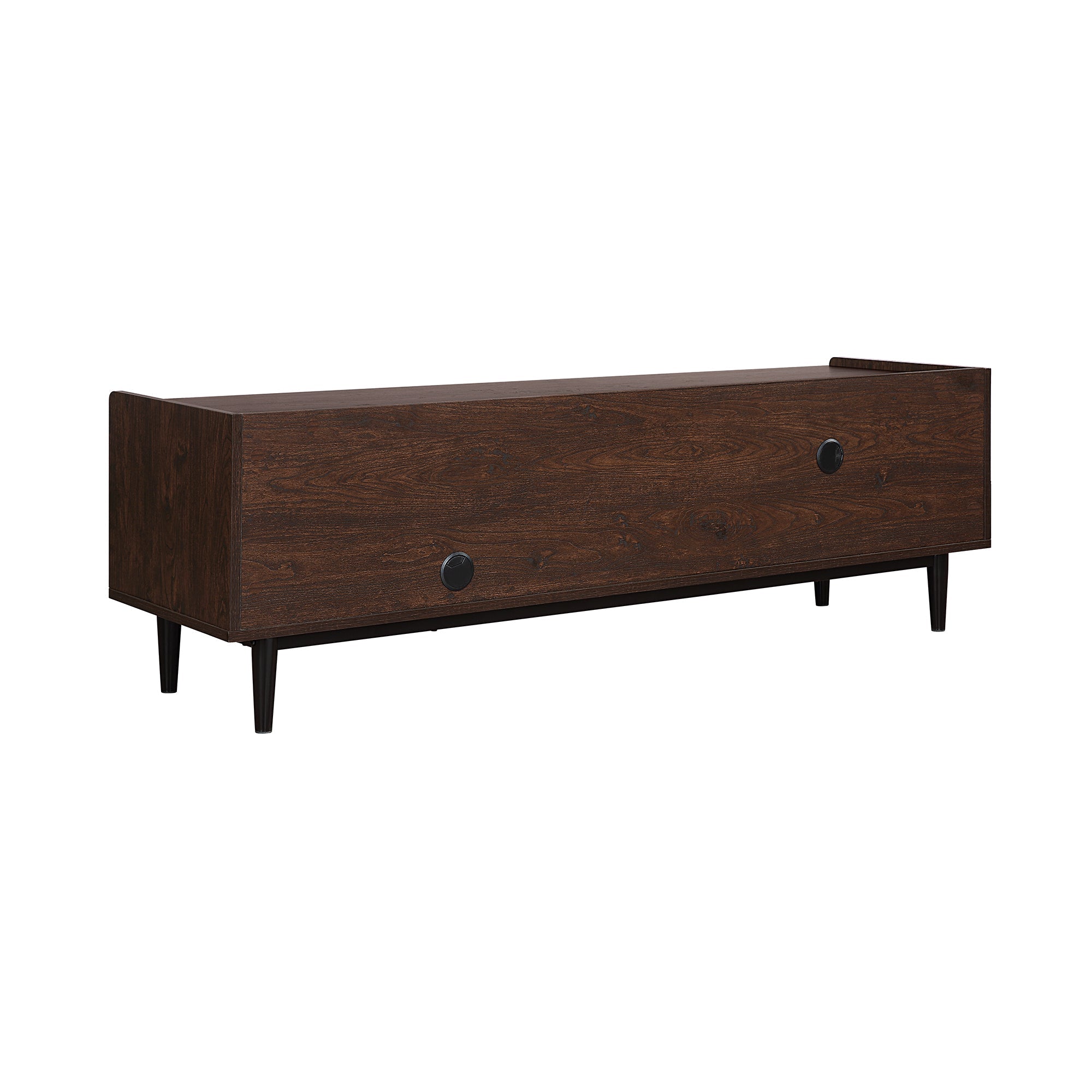 Duane Dark Brown and Navy Blue TV Stand