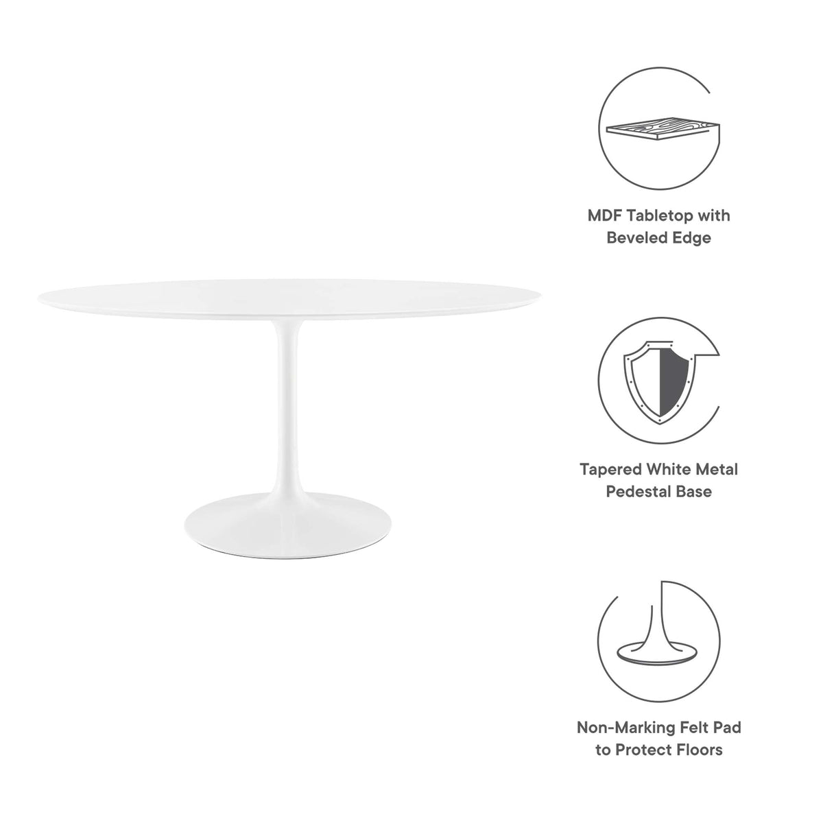 Lippa Oval Wood Dining Table