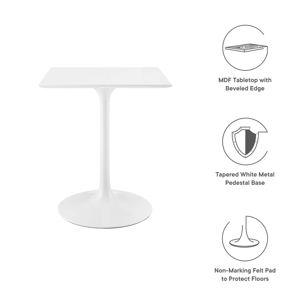 Lippa Square Wood Dining Table