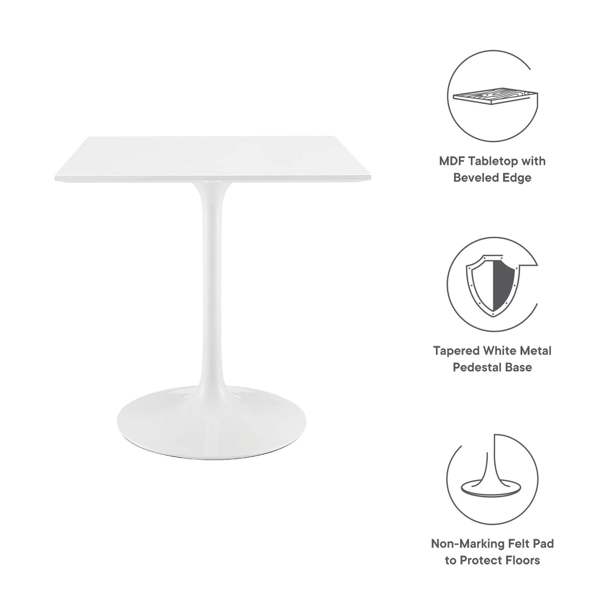 Lippa Square Wood Dining Table