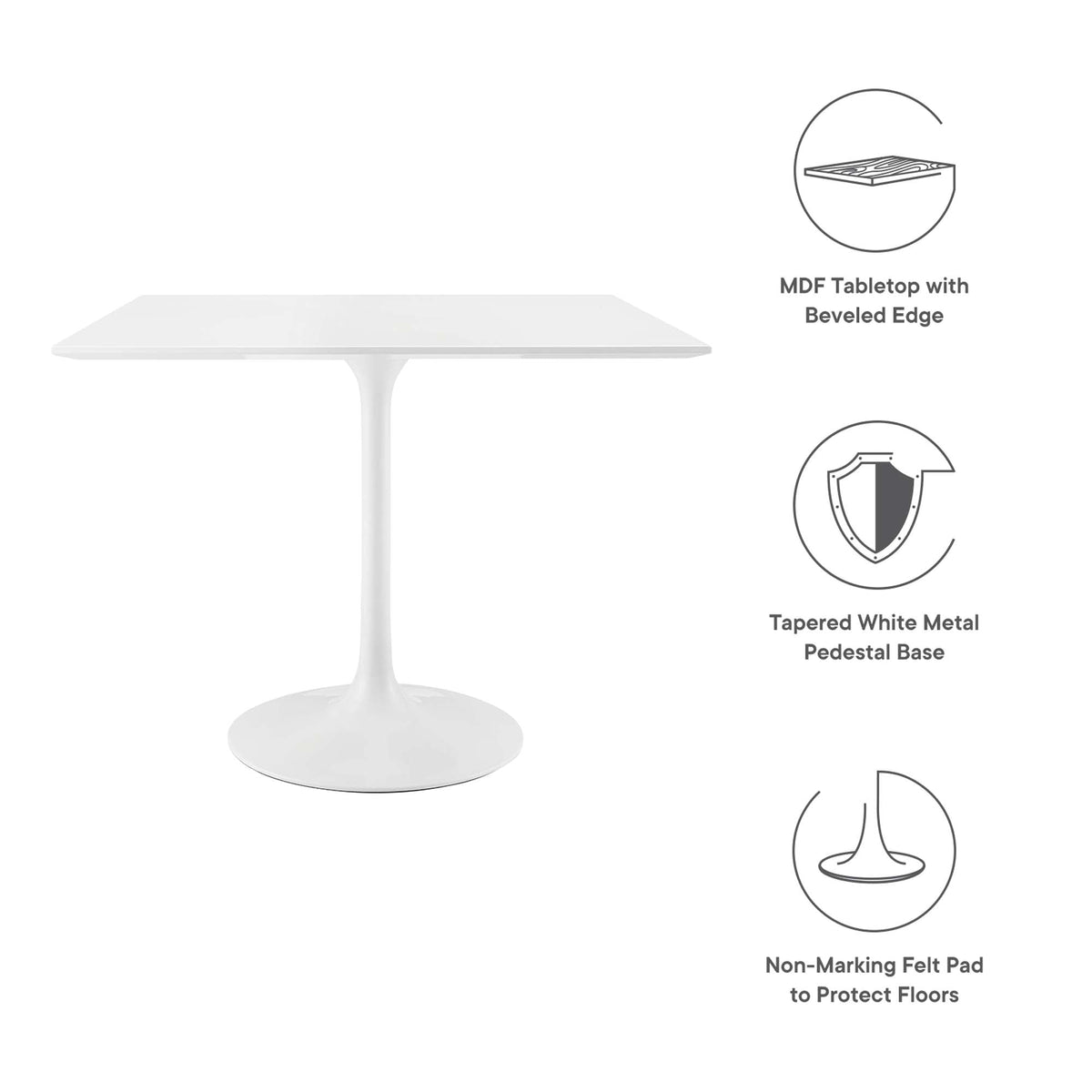 Lippa Square Wood Dining Table