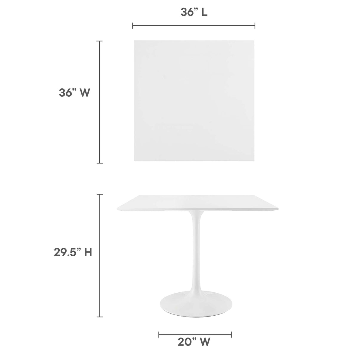Lippa Square Wood Dining Table