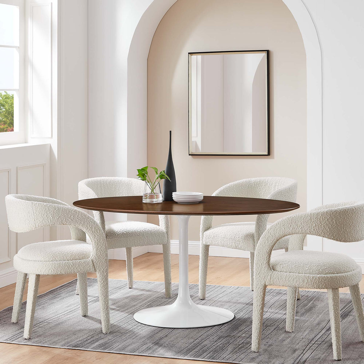 Lippa Oval Wood Dining Table