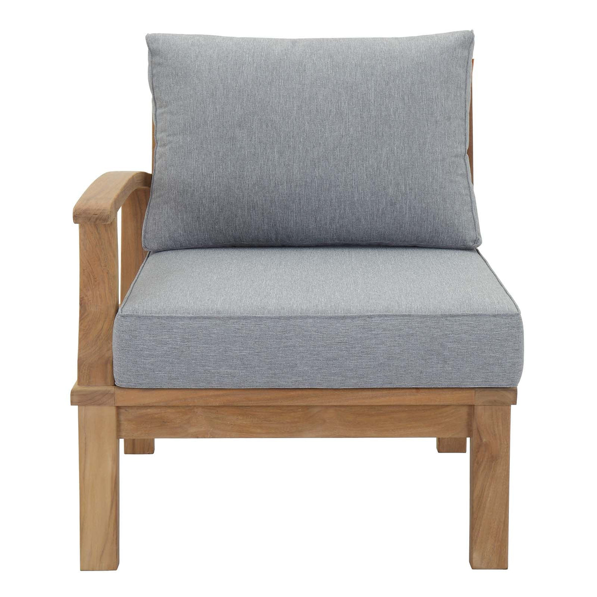 Marina Outdoor Patio Teak Left-Facing Sofa - view 13